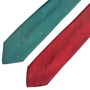 DIOR Vintage 90s Retro Print Ties Made in USA *Set of 2*
